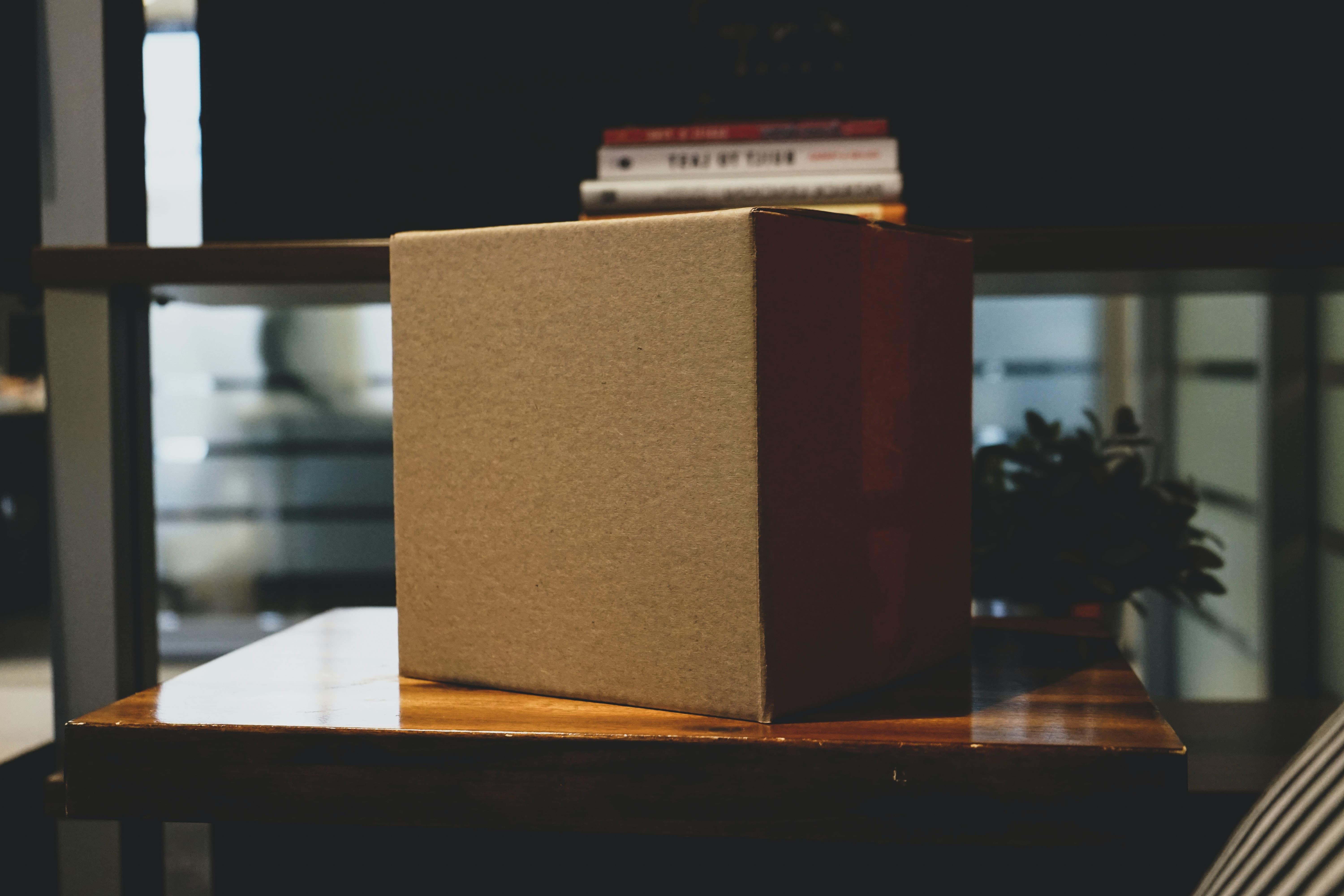 Box on desk