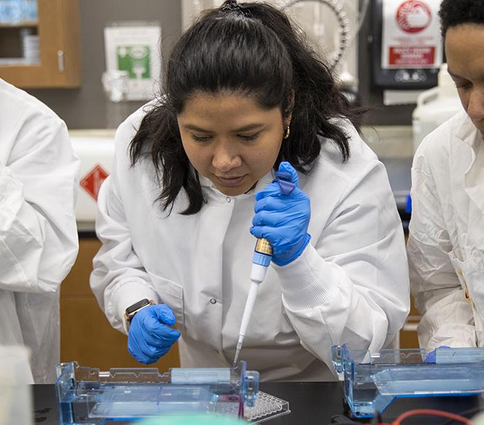 students in lab