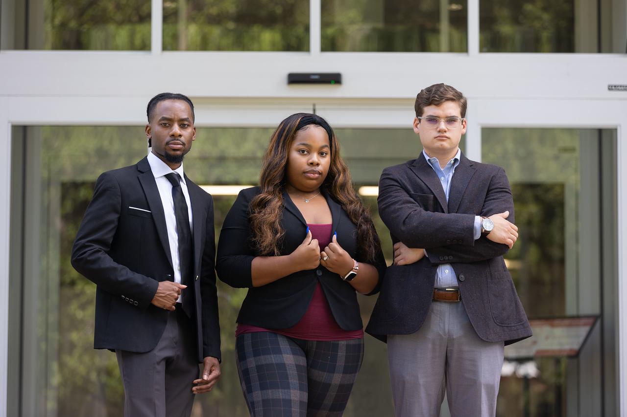 Students standing outside