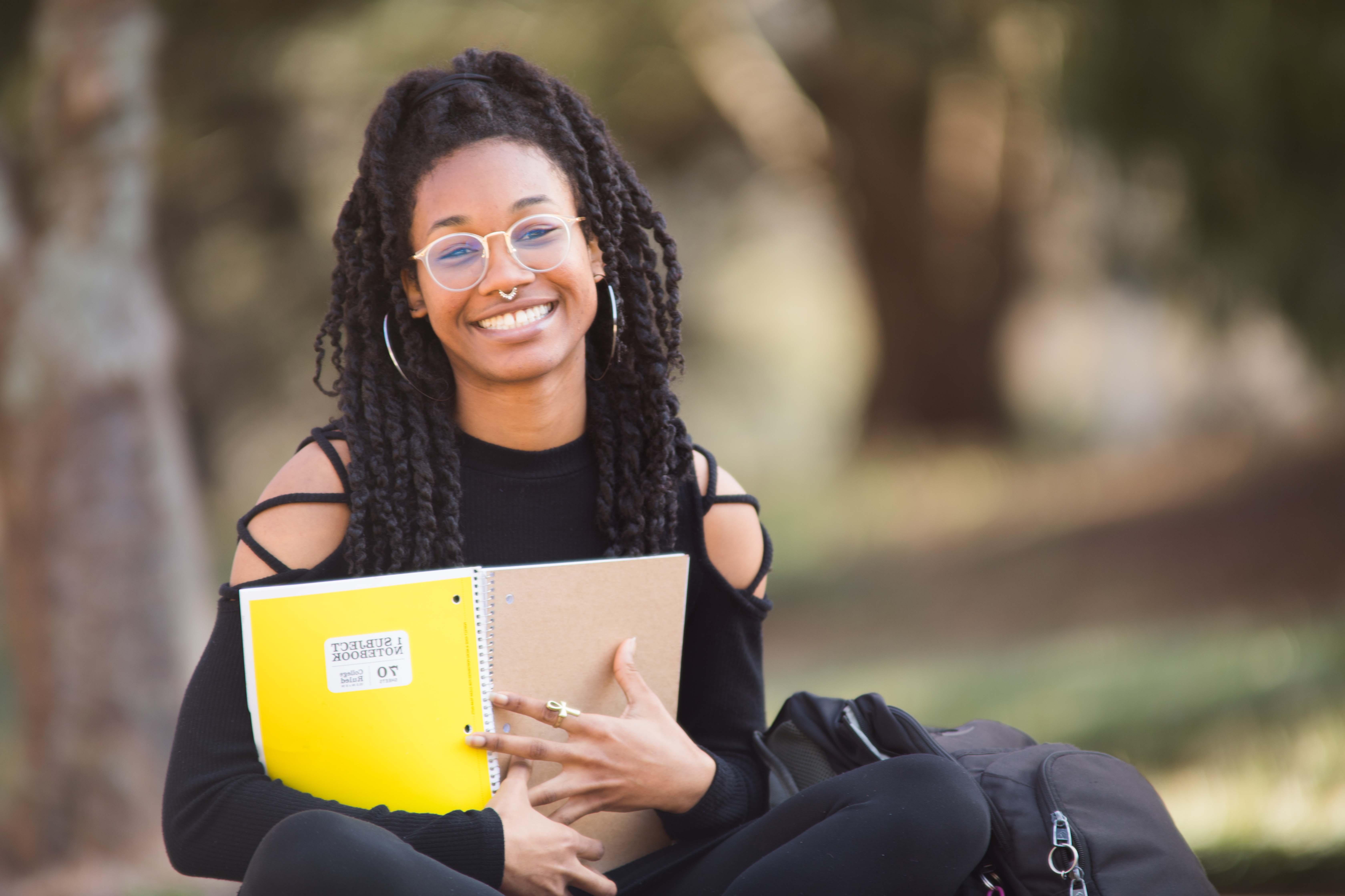 An African-American female student